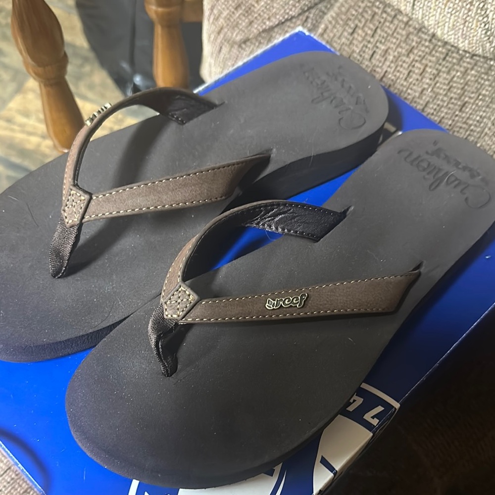 Reef Dual-Tone Brown and Black Sandals